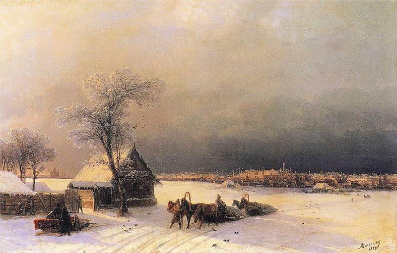 Ivan Aivazovsky Moscow in Winter from the Sparrow Hills